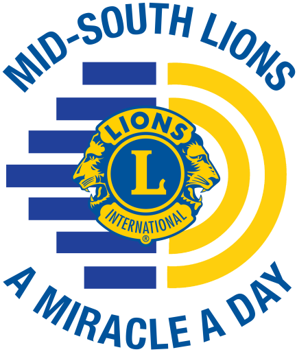 New Mid-South Lions logo with Blue Text